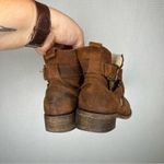 Sundance size 7 Brown Ankle Boots Buckle Detail 37 Fur Lining, Stylish & Warm Photo 3