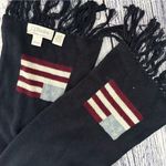 Vintage C.J. Banks Patriotic Flag Tassel Scarf​ Blue Photo 1