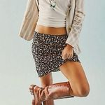 Free People New  ​IRL Floral Print Slip Skirt Black Pink Combo Size 8 Photo 3