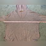 vintage savannah Light Pink Hooded V-Neck Long Sleeve Shirt-See Measurements Photo 5
