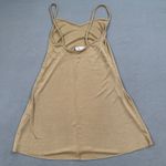 NWT Zara Trafaluc Mini Dress Women Size S Tan Brown Eagle Embroidered Sleeveless Photo 1