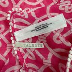 Talbots Pink & White Print Lightweight Infinity Scarf Photo 3