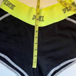 PINK - Victoria's Secret  PINK Victoria’s Secret Black & Neon Green High Rise Fabric Lounge Shorts Photo 6