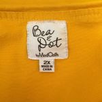 Bea & Dot ModCloth Womens Top 2X Yellow Bow Accent Cotton Blend Retro Feminine Photo 4