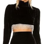 Camila Coelho Aliah Cropped Top in Black XXS Photo 0