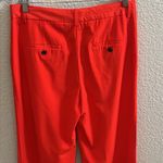 ZARA RED Cropped Cuffed TROUSERS PANTS Turn Up Hem SIZE Small Photo 4