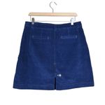 Brooks Brothers  Women's 8 Blue Corduroy Pleated Mini Skirt Photo 1