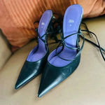 ZARA LACE UP HEELED LEATHER SHOES SIZE 6.5 LIKE NEW SMOOTH LEADER SHOES Photo 5