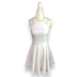 ASOS Halter Neck Skater Dress in White Photo 2