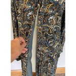 Garnet Hill  Dress Size 8 Blue Dropwaist Button-Up Fall Paisley Teacher Career Photo 2