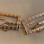 Fendi Baguette Metal Oro Stud Earring Photo 1