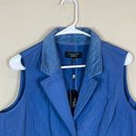 Talbots Diamond Quilted Vest Jacket Women’s XP Blue Button Front Photo 3