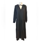 Arket Black Lyocell Blend Neck Tie Tier Dress size S Photo 1