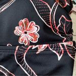 Sundazed Gianna Midline Bikini Top NWT size Small Black‎ Coral Floral Swimsuit Black Photo 2