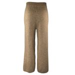 Commense Beige Tan Elastic Waist High Rise Knit Wide Leg Trousers Pants Size XS Photo 2
