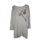 J. Jill Women's Sweater Open Front Paisley Cardigan Cotton Modal Beige Medium Tan Photo 4