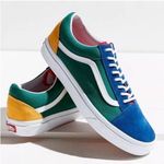 Vans  Blue and Green Skate Sneakers with Suede Canvas Photo 0