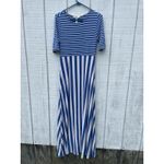 Matilda Jane  Patriotic Striped Blue Cream Shortsleeved Maxi Dress Shortsleeved S Photo 1