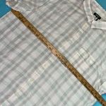 DKNY Linen plaid short sleeve button down 1 chest pocket pink gray white size 2X Photo 11