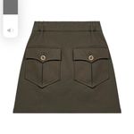 Maje Jesna Cargo Mini Skirt in Green Photo 3