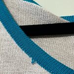 Moral Fiber  junior size large pullover dress tan blue striped 3/4 sleeves nwt Photo 1