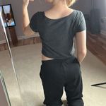 American Eagle : Friendship Bracelet Boat Neck Crop Top Photo 1