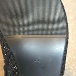 Women’s Black Glitter Covered Chunky Heeled Party Boots Zipper Size 10.5 NEW Photo 6
