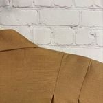 Michelle Stuart vintage y2k ladies structured pleated tan jacket gold size 14 Photo 6