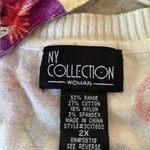 Ny Collection  Yellow Button Floral light weight sweater 3/4 length sleeve 2xl Photo 4