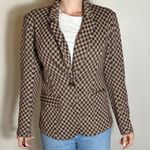 Coco and Jaimeson Preppy Brown Checker Print Blazer Size Medium Photo 1