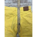 Levi's Levi Strauss  Wmn's 29 Yellow Button Fly Cuffed Crop Jeans Raw Hem Photo 4
