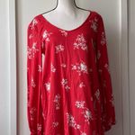 Billabong  Red Floral Long Sleeve Tunic Dress Photo 2
