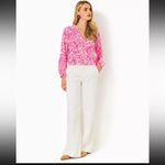 Lilly Pulitzer  Elsa Silk Top, Passion Fruit Pink ( check measurements for size) Photo 3