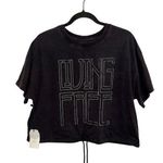 NWT Cleo + Wolf Cropped Living Free Drawcord Tee Shirt Size M Photo 0