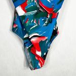 Tropical Swimsuit Size Large Womens One Piece Tie Straps Red Blue Green NWOT 558 Photo 3