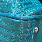 Versace Gianni Couture Turquoise Patent Leather Shoulder Bag - Preowned Photo 6