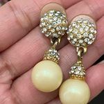 Vintage Unsigned Pearl Drop Pearl Earrings Photo 8