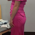 Pink Satin Off Shoulder Prom Dress Size 6 Photo 3