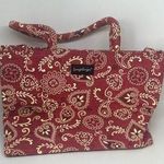 Longaberger Homestead Red Bandana Travel Bag Tote 8 x 12” Purse Paisley Photo 0