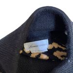 Lovers + Friends Distressed Arlington Leopard Print Turtleneck Sweater Top Photo 3