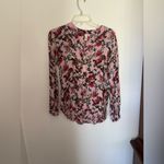 Kut From The Kloth  pink floral button down long sleeve top size small Photo 10