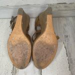 Coach Mary Jo Brown Leather Platform Wedge Slingback Buckle Strappy Sandals 8.5B Photo 6