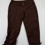 Patagonia  Women's Brown Capri Hiking Pants Size 10 Drawstring Hem Lightweight Photo 0