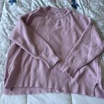 Aerie Oversized Waffle Crew Sweater Photo 2