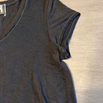 H by Bordeaux ‎ Women's Black Short Sleeve V-Neck Top T-Shirt Photo 4
