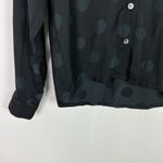 Madewell Jacquard Dot Pajama Shirt Blouse Top Black Size XXS EUC D2355 Photo 4