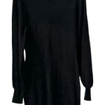 Exlura Women's Black Sweater Dress M Long Sleeve Bodycon High Neck Photo 0
