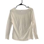 Loft Ann Taylor Women's Square Neck Long Sleeve Blouse White Size L Photo 3