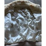 Vintage Elam White Brown Beige Rabbit Fur Zip Down Long Sleeve Women’s Sz M Size M Photo 13