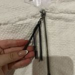 Magaschoni  Cream Tweed Front Zip Pencil Skirt Size 0 US Photo 2